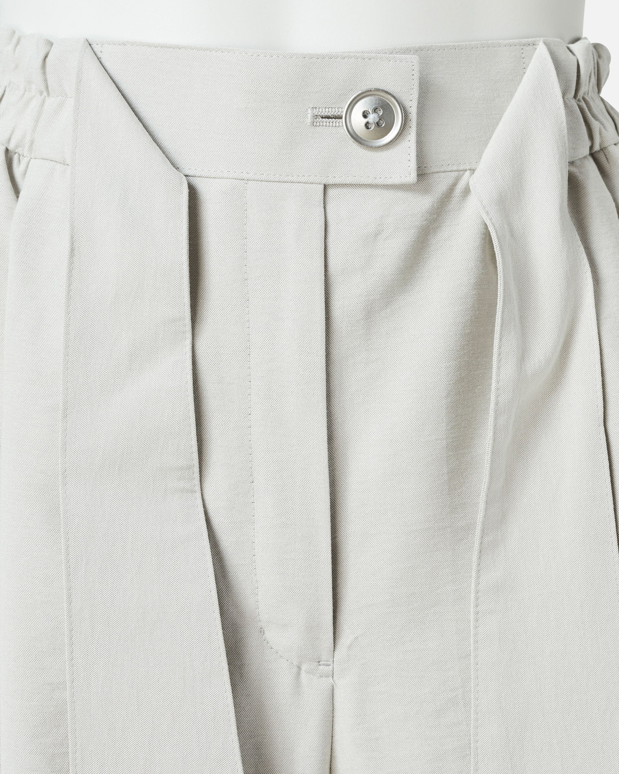 Gathered Waist Pants with Ribbon