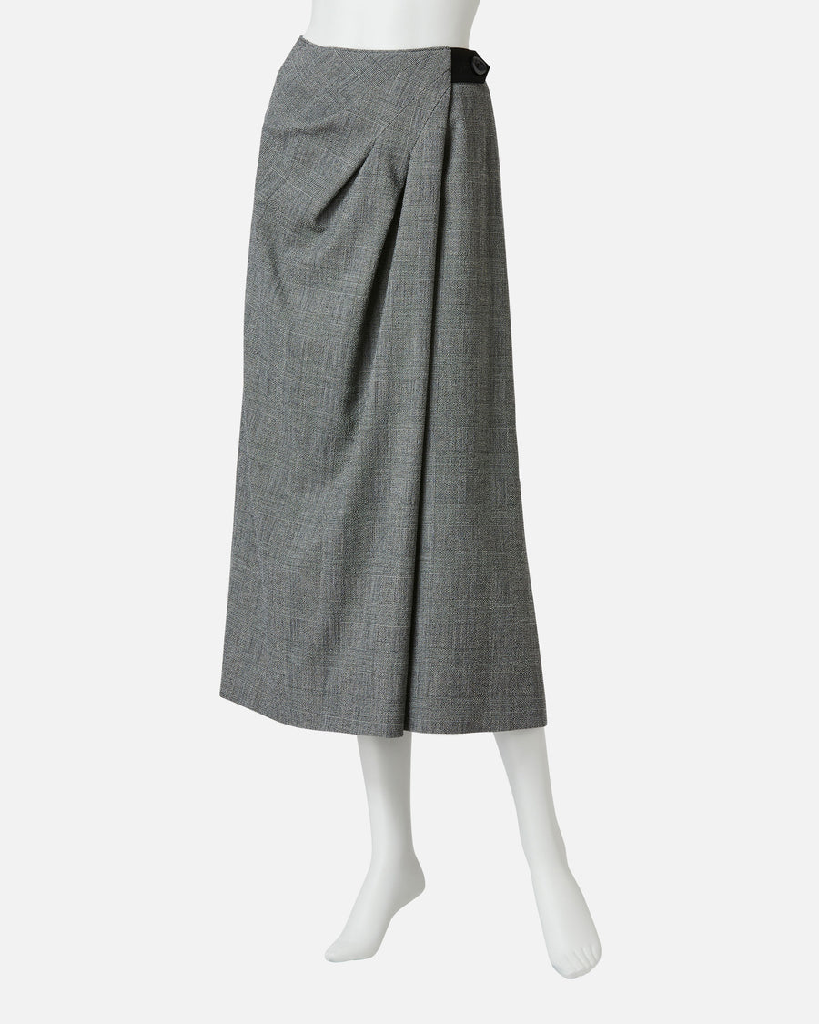 Stretch Crepe Wrap Style Skirt