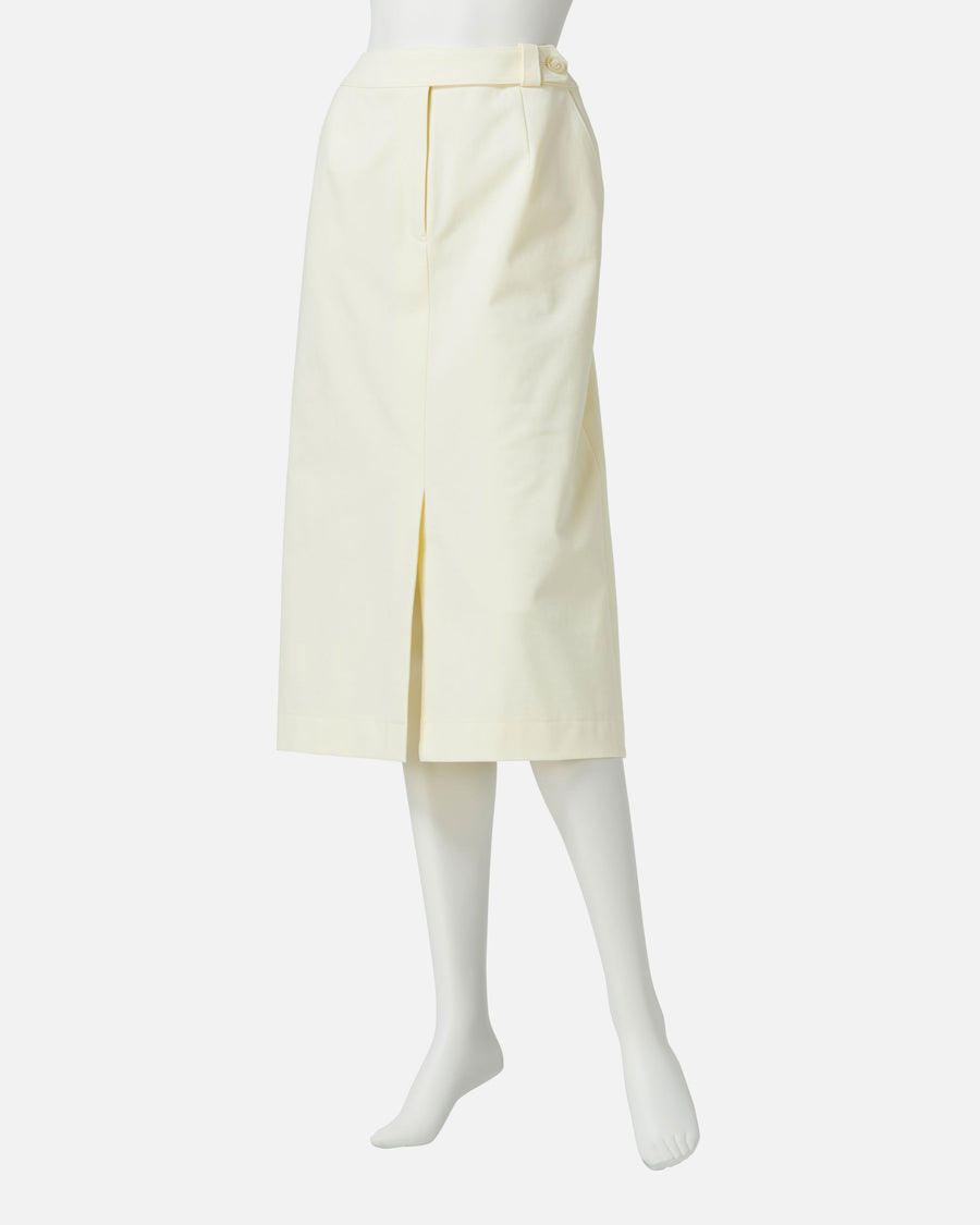 Stretch Gabardine Front Darted Skirt
