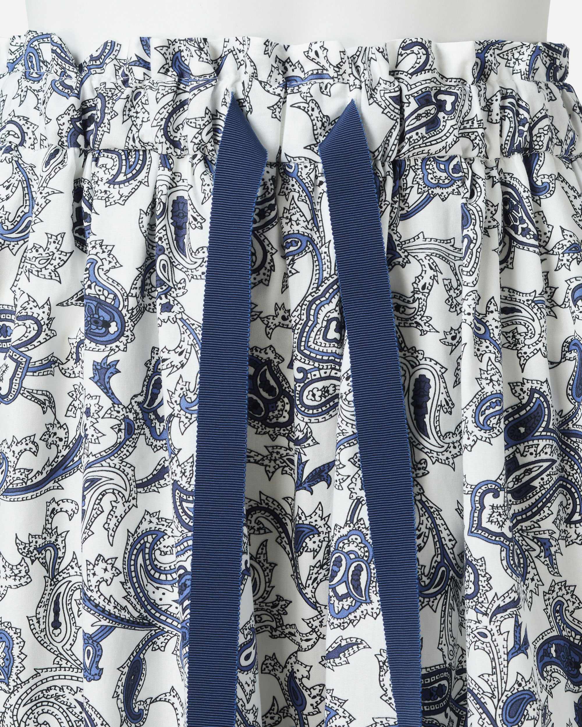 Paisley Print Gathered Skirt