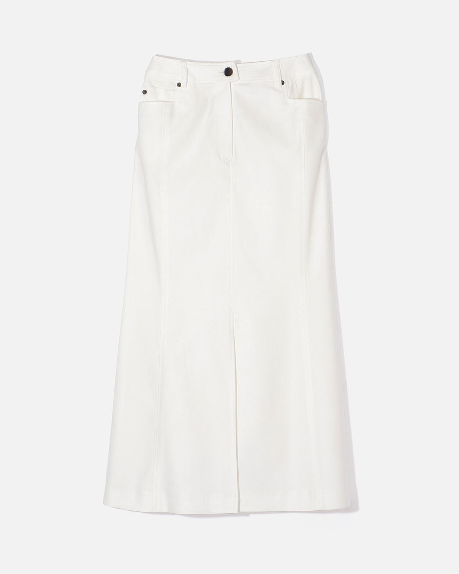 Cotton Rayon Twill Long Skirt