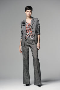Floral print chiffon blouse
