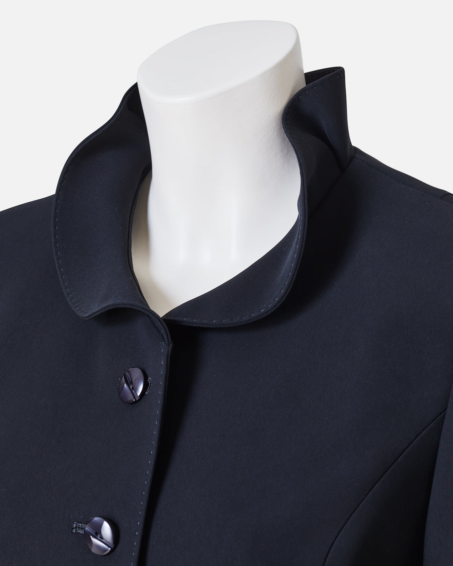 Frill Collar Black Jacket
