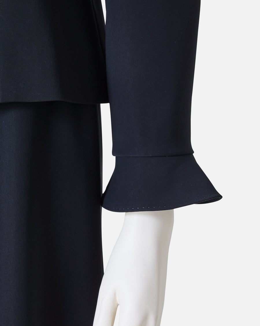 Frill Collar Black Jacket