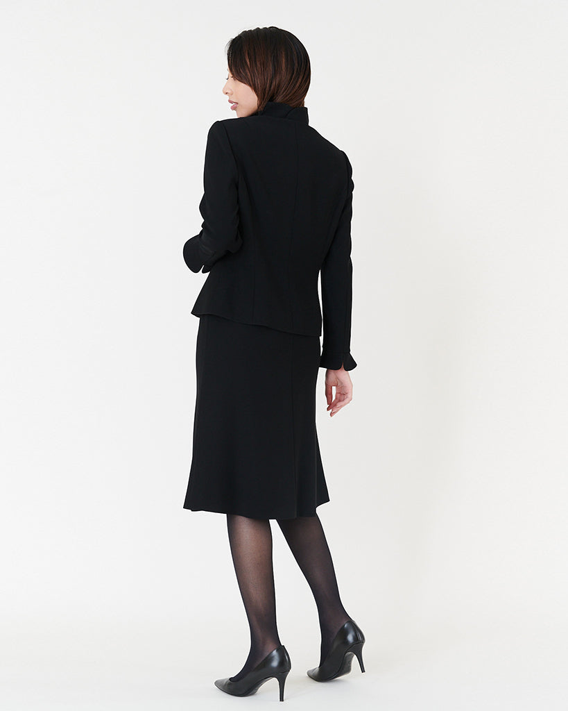 Frill Collar Black Jacket