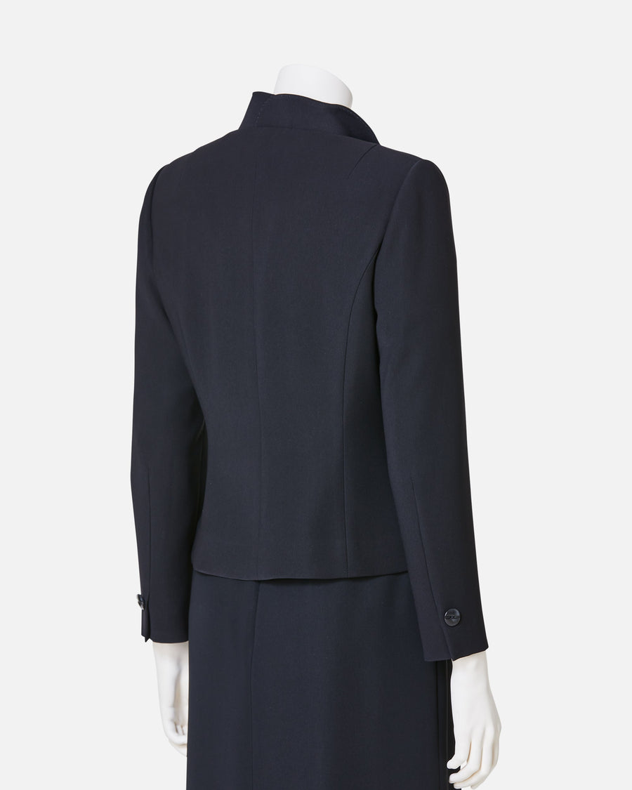 Frill Lapel Black Jacket