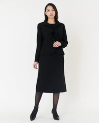 Frill Lapel Black Jacket