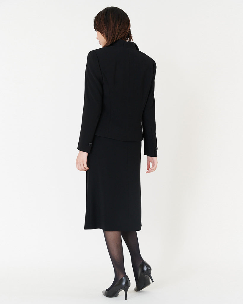 Frill Lapel Black Jacket