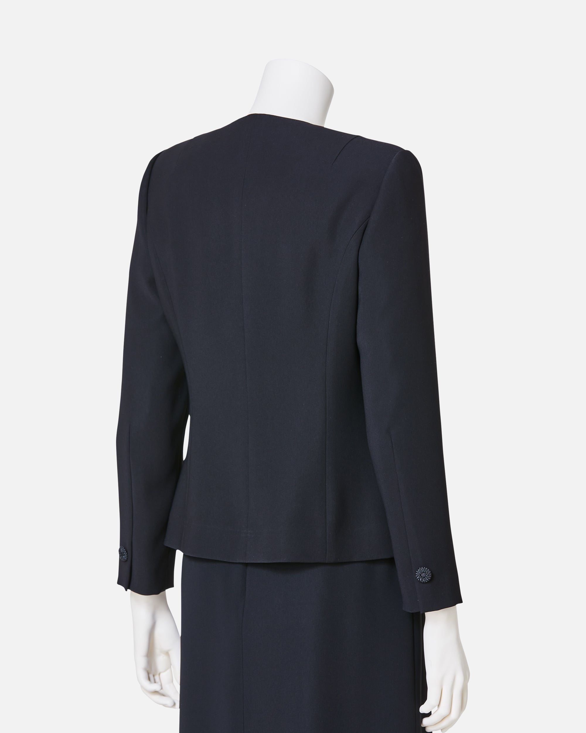 Collarless Black Jacket