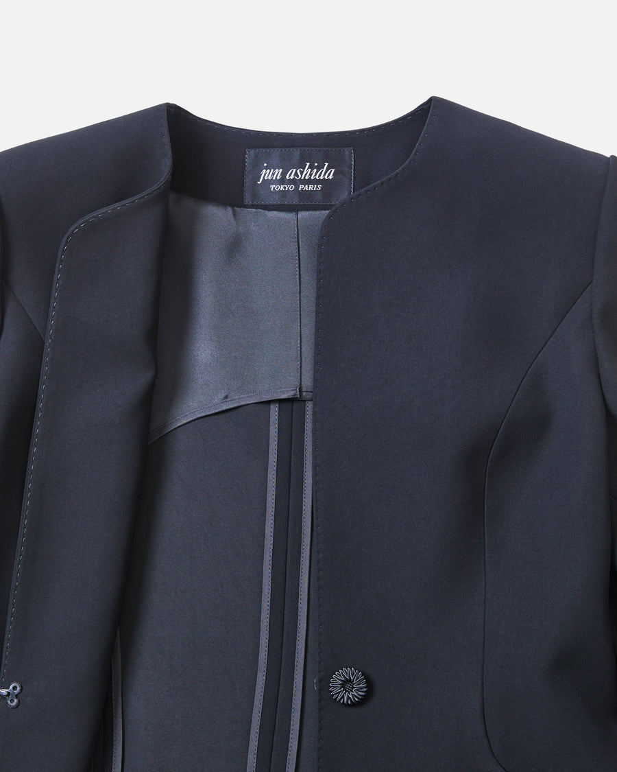 Collarless Black Jacket