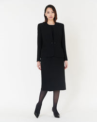 Collarless Black Jacket