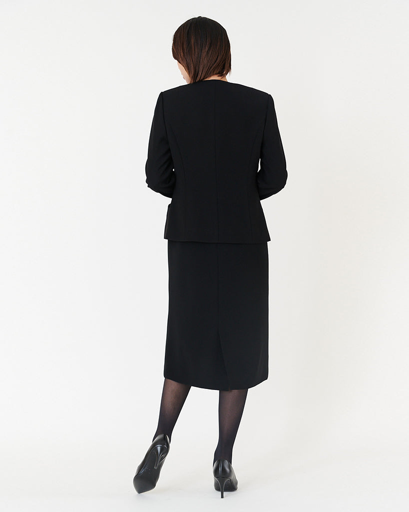 Collarless Black Jacket