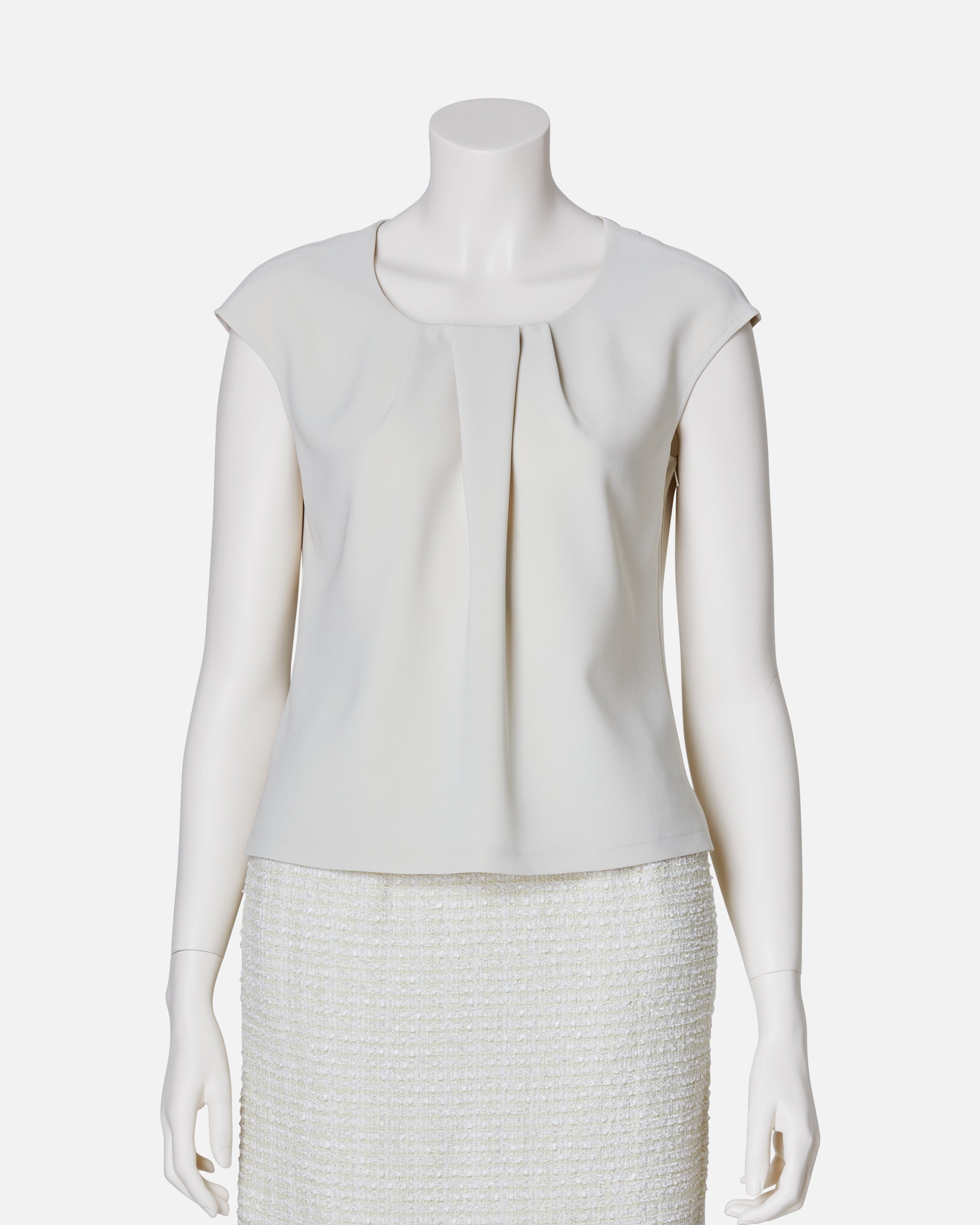 Pleat-Neck Blouse