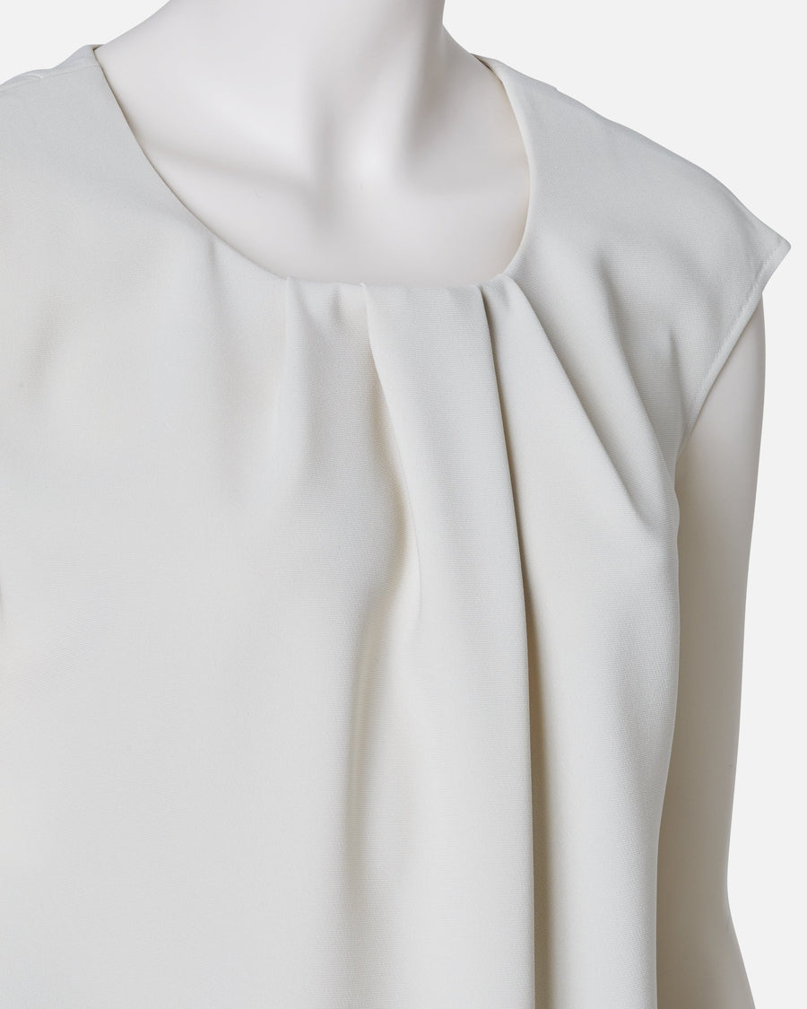 Pleat-Neck Blouse