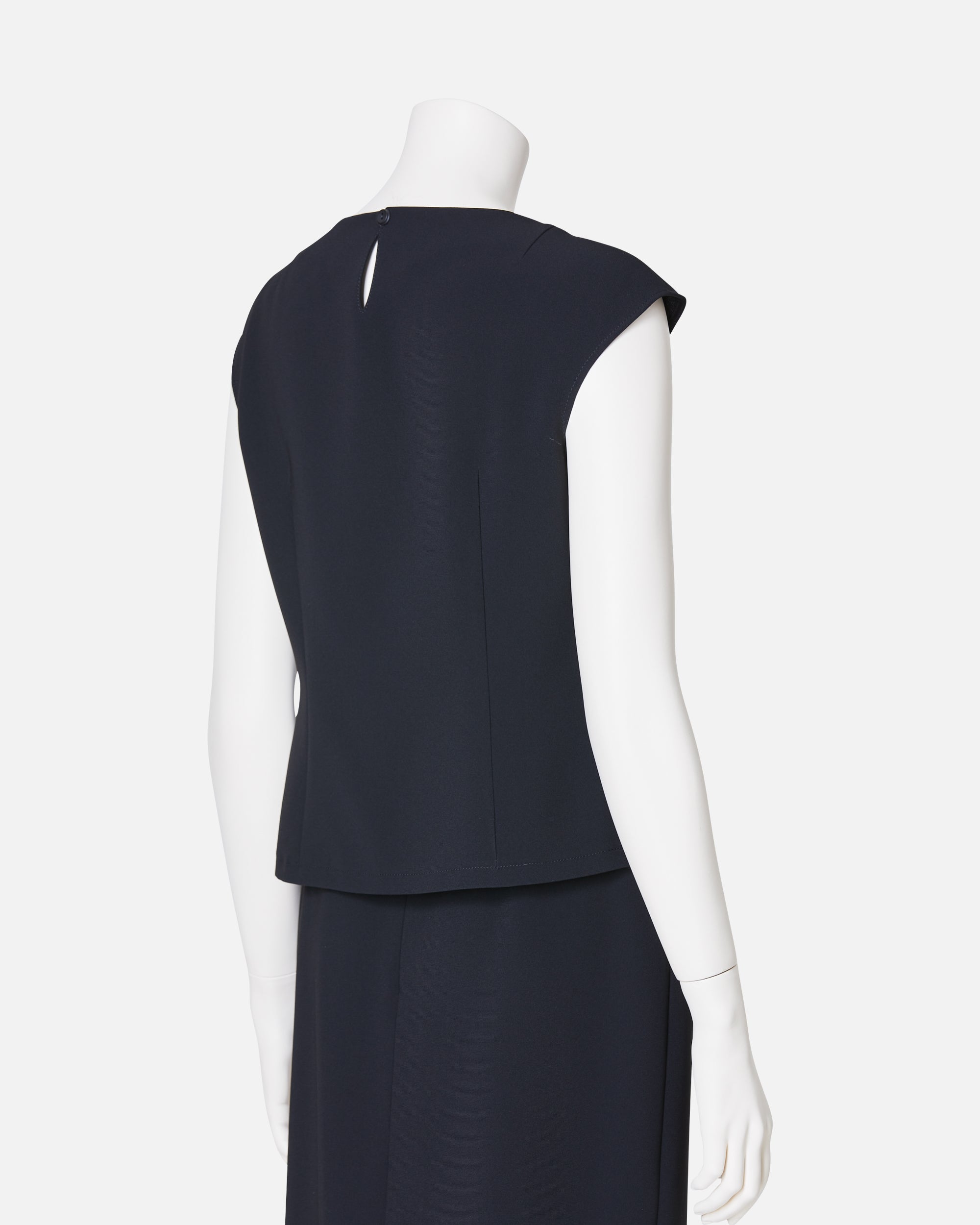 Pleat-Neck Blouse