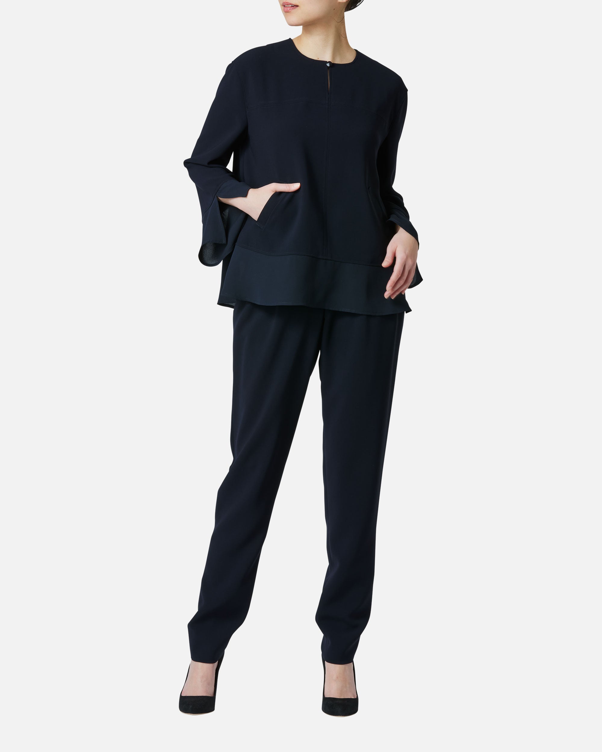 Triacetate polyester tapered pants