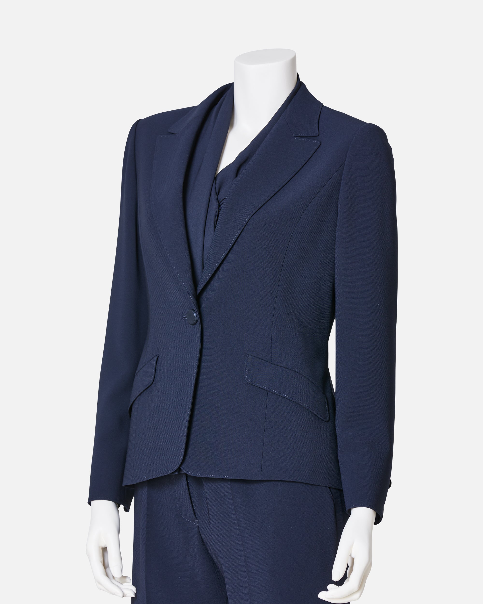 Single Button Closure Tailored Jacket