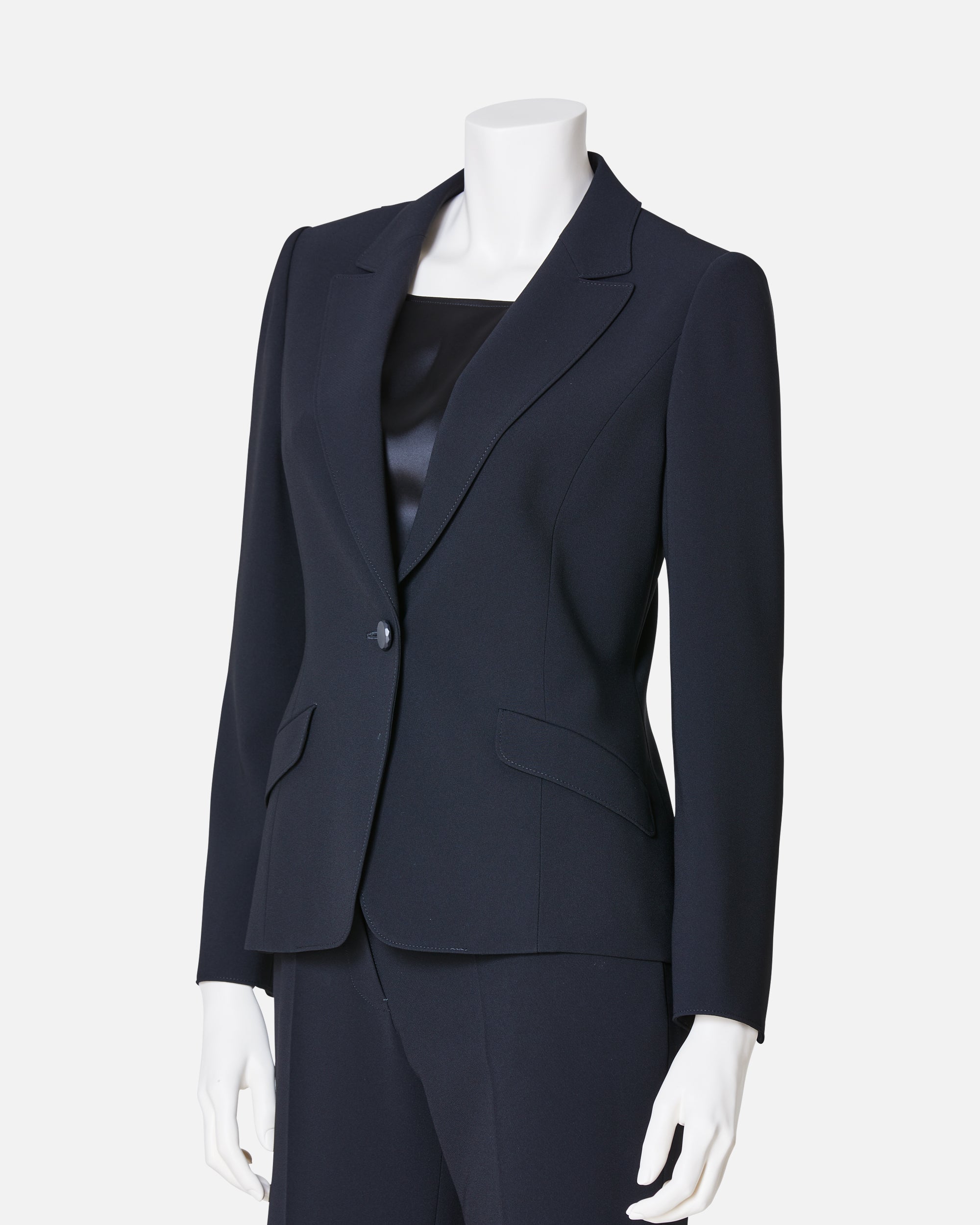 Single Button Closure Tailored Jacket