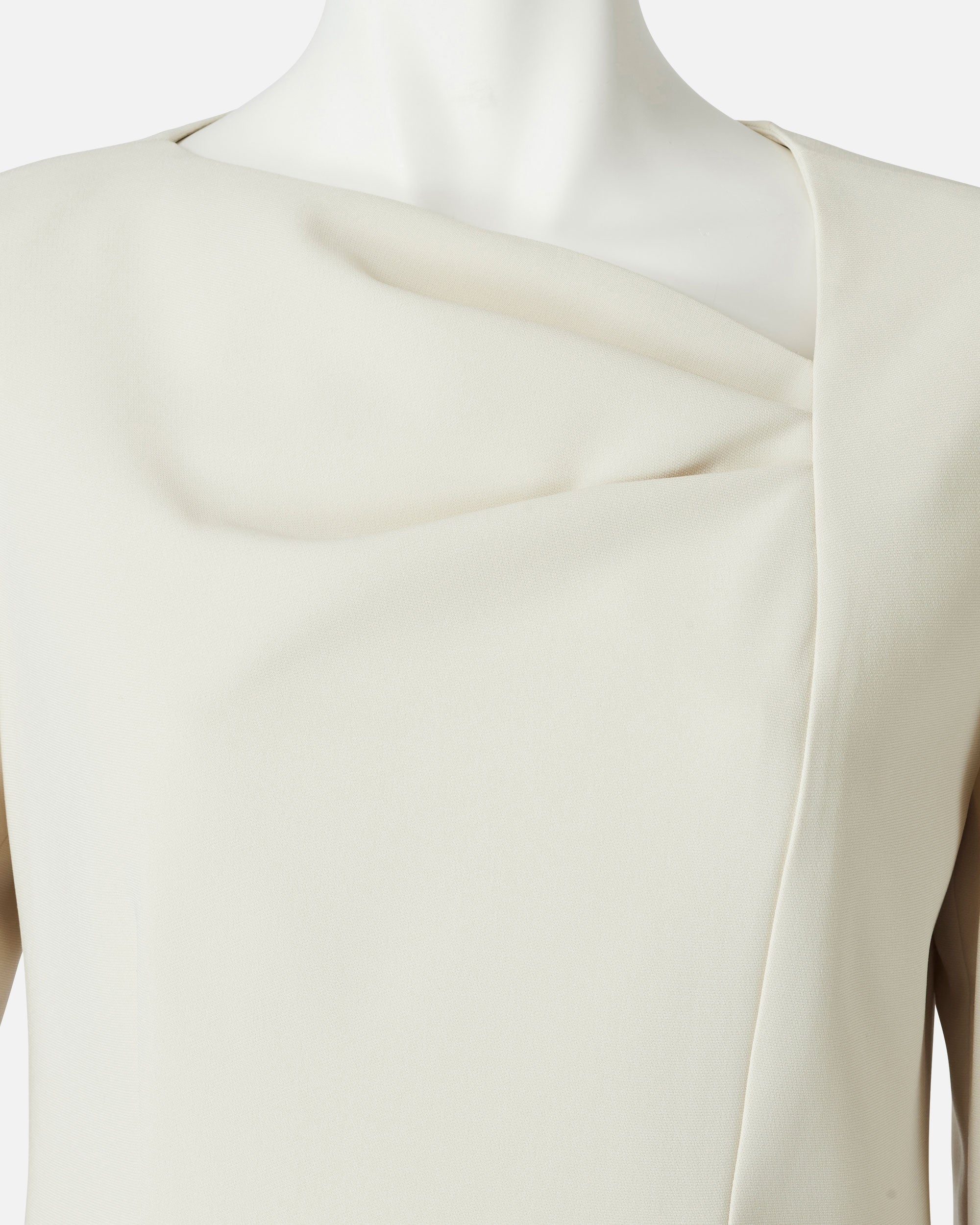 Triacetate Polyester Blended Draped Dress