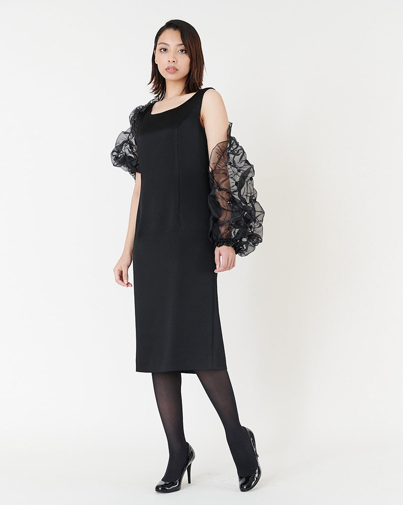 SHIRRING BOLERO with Beads