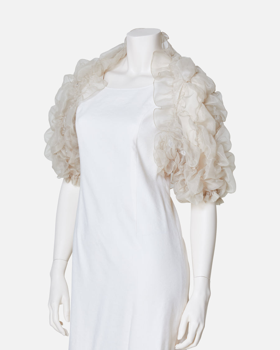 SHIRRING BOLERO with Beads