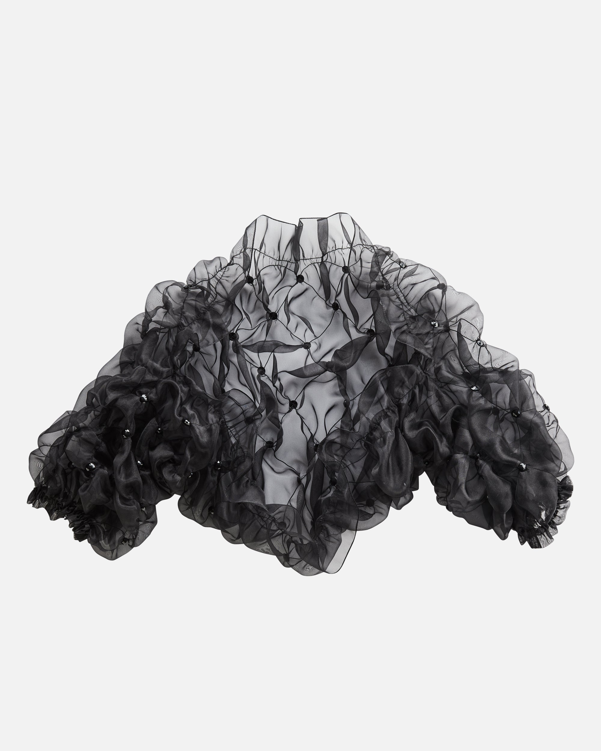 SHIRRING BOLERO with Beads